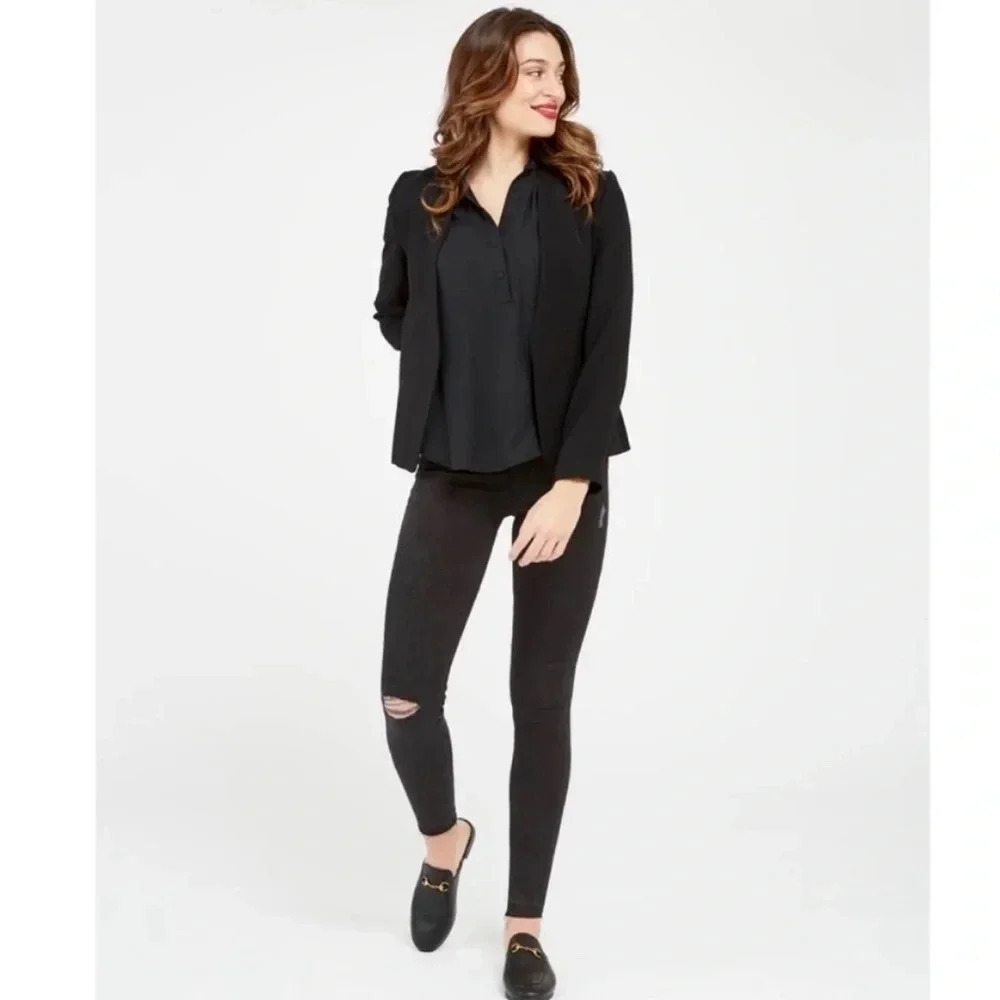 Spanx Vintage Wash Distressed Skinny Jeans